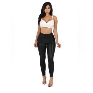 BBJ Los Angeles Black Faux Leather Leggings